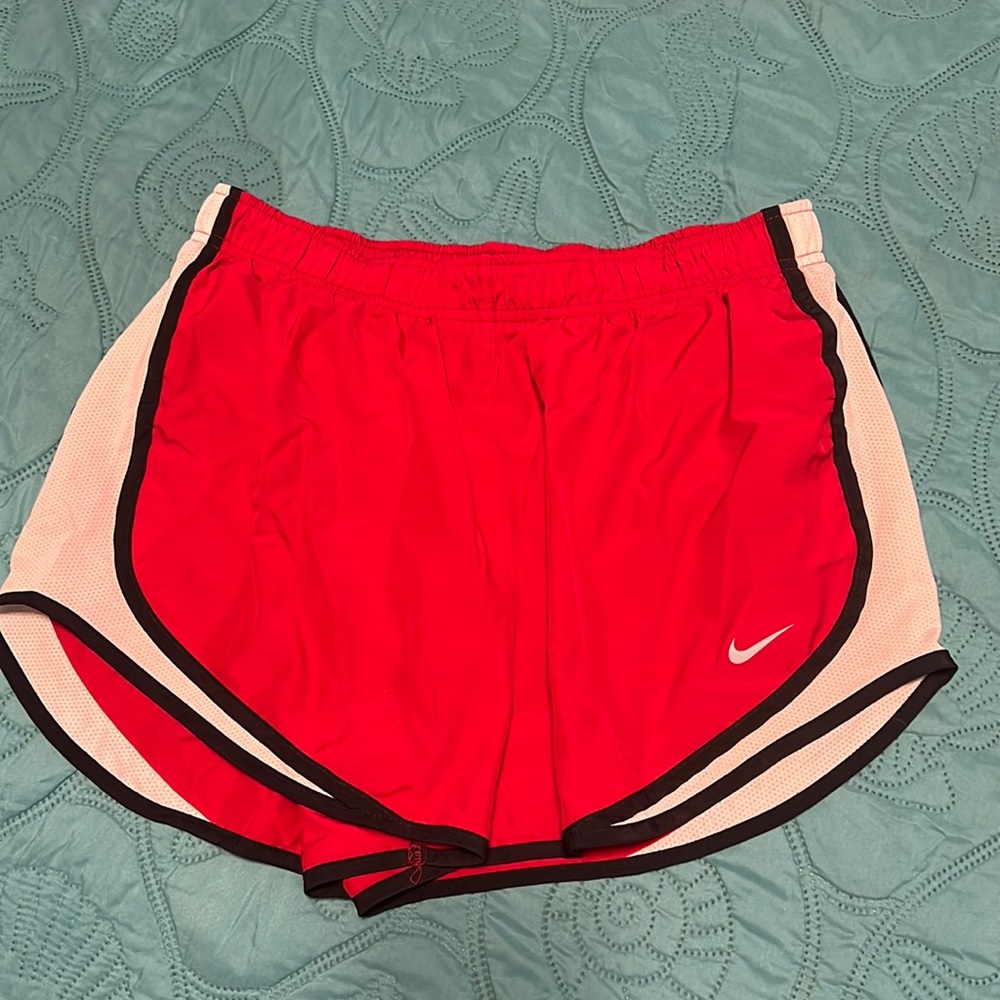 Nike red, black and white shorts size large LG